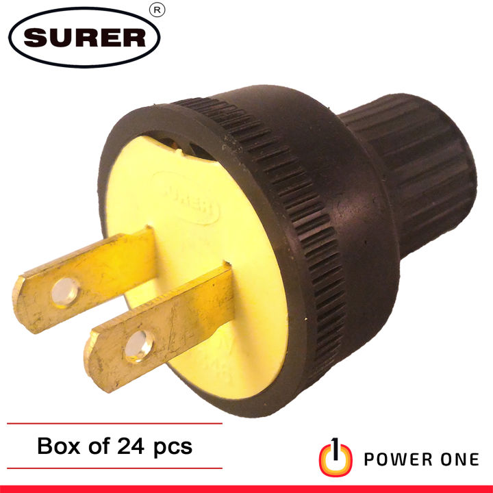 Surer 346 Heavy Duty Male Plug, 10A 250V (Box of 24 pcs) Lazada PH