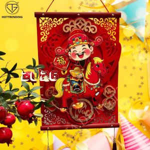 Dải Treo Ông thần Tài Lắc Cưỡi Ngựa Mã Đáo Thành Công Chiêu Tài Hút Lộc May Mắn Trang Trí Decor Tết Siêu Đẹp