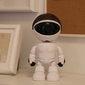 【现货正品】Clock robot camera indoor monitoring box human room monitoring caretaker wireless remote mobile phone intelligence 时钟机器人摄像头室内监控方块人分房监视看护器无线远程手机智能