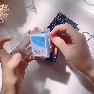 2in Mini Photo Album Keychain Student Bag Interstitial Photo Album ID Photo Storage Book