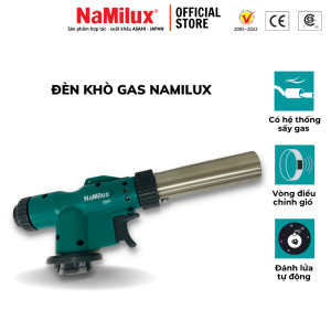 Đèn Khò Gas Cao Cấp NaMilux│Có Nút Vặn Điều Chỉnh Được Nhiệt Độ Và Ngọn Lửa Nơi Đầu Khò│Công Suất 1850W│Hàng Chính Hãng
