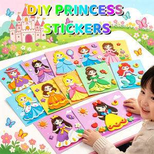 3D EVA Foam Stickers Self Adhesive DIY Craft Safe Odorless Princess Animal Kids Art Toy