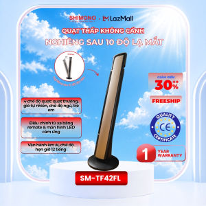 Quạt Tháp SHIMONO SM-TF42FL 45W Màu Vàng Đồng Cao Cấp Tháp Nghiêng 10 độ Vận Hành Êm Ái Cao 107cm BH 12 Tháng