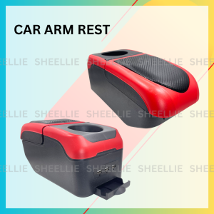 Universal Car Arm Rest with 2 Layer and 6 USB with One Hole Easy Install