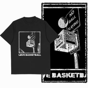 Coolmind YH Basketball Theme Cotton Exclusive Graphic Men T shirt for men cotton Big Size Cool BLACK mens novelty tee shirt