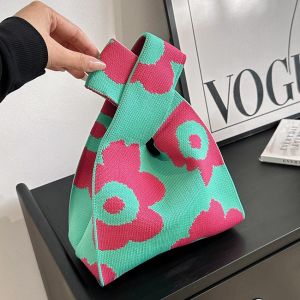 Tas Rajut Tote Bag Aesthetic Mini Fashion Korea Knot Bag Tas Pesta Handbag