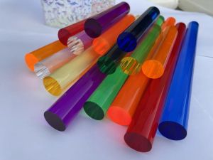 Thanh acrylic nhiều màu đường kính 25mm thanh dẫn sáng bằng plexiglass lucite thanh trong suốt phụ kiện mô hình DIY trang trí nền.
