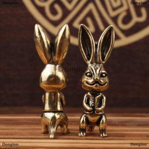 [COD] Donglon เครื่องประดับเล็กๆรูปแมวทองเหลืองรูปแมวสำหรับบ้านสำนักงานรูปปั้นสัตว์ทำด้วยมือรูปปั้นสัตว์ทองแดงทำด้วยมือ