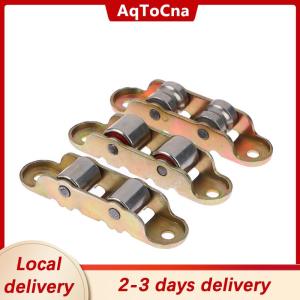 [COD] AqToCna Ship within 24 hours 80 Type Flat Groove Double Wheel Metal Slide Doors Window Pulley Support Bottom Sliding Roller Track Hardware Accessories
