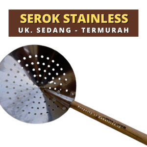 Serok Stainless - Peniris Gorengan - Saringan Gorengan - Saringan Minyak Murah ukuran sedang