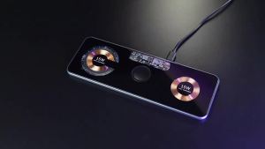 3 In 1 Wireless Charger Foldable Clear Glass Portable 15W Fast Charger For IPhone 14 15 13 12 Air Pods  Watch 8