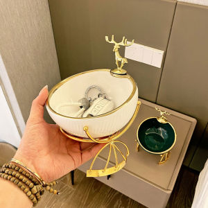 ถาดเก็บของหรูหราพร้อมฐานรองอเนกประสงค์ ดีไซน์สัตว์เลี้ยง วัสดุโพลีเอสเตอร์