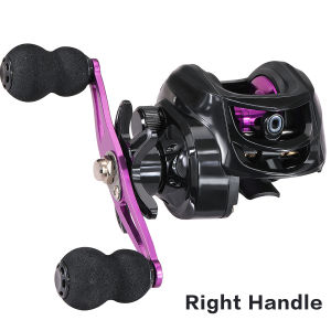 Sougayilang Purple Cheap Fishing Reel Baitcasting Reel 7.2:1 Gear Ratio Smooth Casting Reel Magnetic Brake System for Saltwater and Freshwater