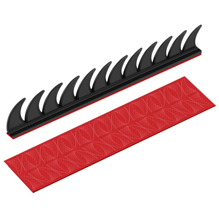 Rubber Mohawk Helmet Spikes For Motorcycle & Dirt Bike – 12 Saw Blades + Reflective Decals Included