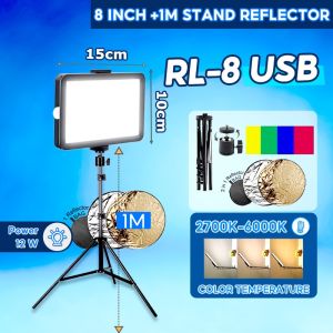 USB Panel Light Photography Dimmable 3300-5600K Color Filter LED Video Fill Light Portable LED Panel Fill Light for Live Streaming Portrait Photo Shooting Vlog Makeup Product Photography Adjustable Brightness LED Video Light