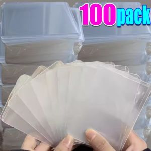100/50Pcs 35PT Transparent Card Sleeves / White Clear Trading Card Holder / Idol Photo Protective Covers