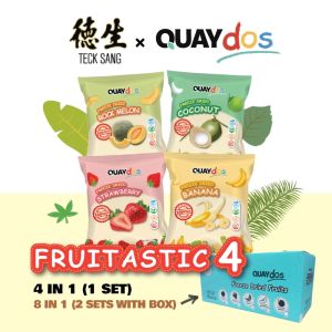 Quaydos Assorted Freeze Dried Fruitastic 4 (14G) - Freeze Dried Fruits / Quay Wholefoods / Teck Sang
