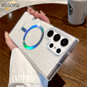 KISSCASE Clear Magsafe Case For Samsung S24Ultra Transparent Star Glitter Laser Fashion Shockproof Non-slip Anti-drop Mobile Phone Case For Galaxy S24 S23 Ultra S23Plus/S23+ S23 S22Ultra S22Plus/S22+ S22