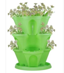 Chậu trồng rau 5 tầng lắp ghép dạng tháp.Sang trọng - Thẩm mỹ - Kích thước gọn nhẹ - Dễ dàng lắp đặt.