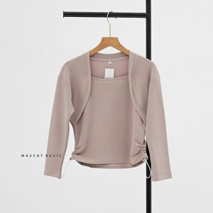 MASCOT Blouse Wanita Terbaru Tangan Panjang Serut Samping Bahan Rib Knitt Premium ( M.021 )