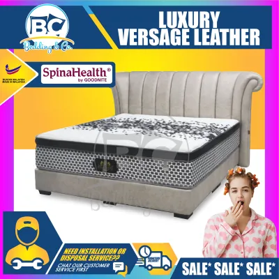 [FREE GIFT RM159 KING KOIL PILLOW ] SpinaHealth by Goodnite Luxury Versage Bedframe Solid Mix Wood Divan/Bed Frame Queen & King Size
