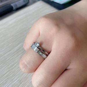 Cincin Titanium Wanita Koreaa Permata Anti Karat Dan Luntur