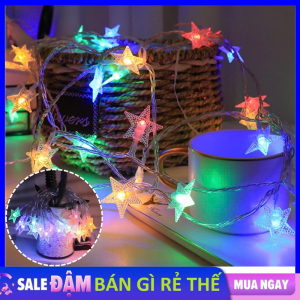 Dây Led Hình Sao Nhiều Màu Trang Trí Noel Lễ Tết - Đèn Nháy  Đèn Đom Đóm Dài 3.5 Loại 14 Bóng / Đèn Led Ngôi Sao Chớp Nhấy Đủ Màu Xinh Xắn