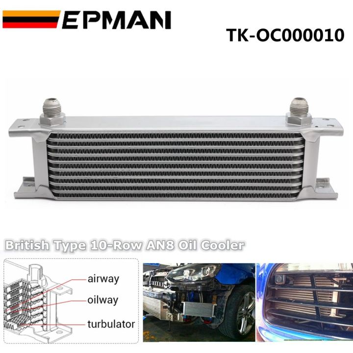 Engine Oil Cooler Kit : 15 Row Atomic Cool Plate & Fin Remote Engine Oil Cooler Kit, -8AN