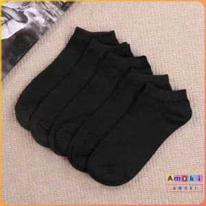 Amoki Mens Cotton Socks Invisible Socks Foot Socks For Men 3 Colors Black/White/Grey