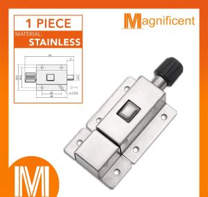 Stainless Spring Push Button Barrel Bolt