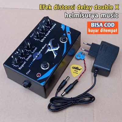 Efek gitar X distorsi delay double Suara Mantap