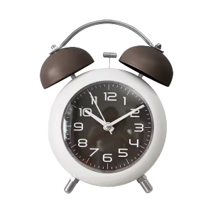 Modern Minimalist Twin Bell Alarm Clock Colorful Cute Quartz Alarm Clock For Bedrooms Jam Loceng Bulat Meja