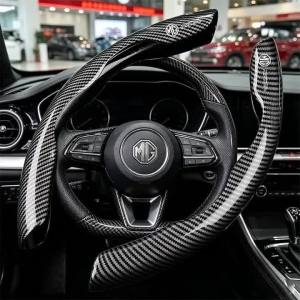 sapid ABS Carbon Fiber Steering Wheel Protector Anti-Slip Segmented Frame For MG7 MG6 MG5 ZS MG4 EV Cyberster 8Z5B9