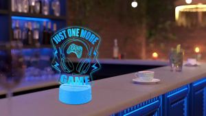 Trang trí phòng game cho thanh thiếu niên đèn LED 3D game thủ đèn video game đồ họa tai nghe 21 màu thay đổi với điều khiển từ xa và cảm ứng
