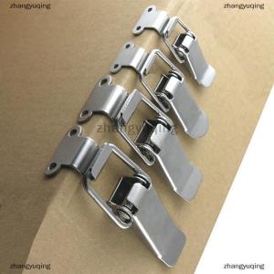 [COD] zhangyuqing Stainless Steel Spring Loaded Draw Toggle Latch Clamp Clip Hasp Latch Catch Clasp 90 Degrees Duck-mouth Buckle Hook Lock