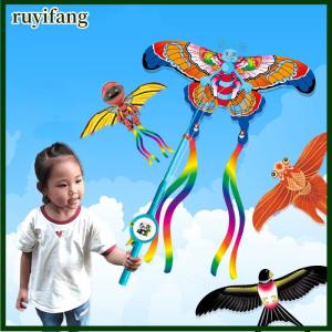 ruyifang 2025 New Kids Handheld Fishing Rod Kite With Tails Outdoor Interactive Toy For Fun Parent Child Activities