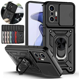 Coque For Xiomi 11T Pro Case Slide Camera Protect Armor Fundas Xiaomi 11T Mi11T Mi 11 T Pro Xiaomi11T Magnetic Ring Stand Cover