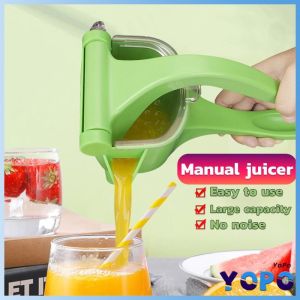 YoPo Plastic Green Manual Fruit Hand Press Citrus Extractor Machine Manual Squeezer Juice Mixer