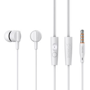 Handfree คุณภาพในหู3.5มม. หูฟังแบบมีสายสำหรับ IPhone Android พร้อมรีโมทในตัวเพื่อควบคุมระดับเสียงการเพลง