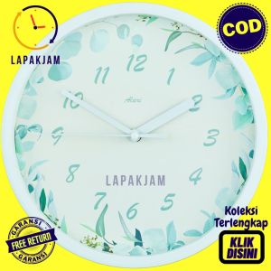 Jam Dinding Quartz Hiasan Kamar Bunga Flower Unik Besar Alari AL6262 Pink Original BestSeller