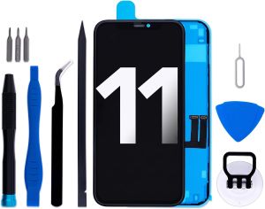 for iPhone 11 LCD Screen Replacement Kit 6.1" Retina Display 3D Touch Digitizer Assembly with Repair Tools and Frame Adhesive625 nits (typ) (Model A2221/A2111/A2223)