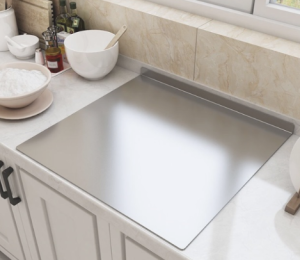 HOL 304 Food Grade Household Kitchen Stainless Steel Chopping Board Dough Board Bakery Bake Board Fruit Cutting Board