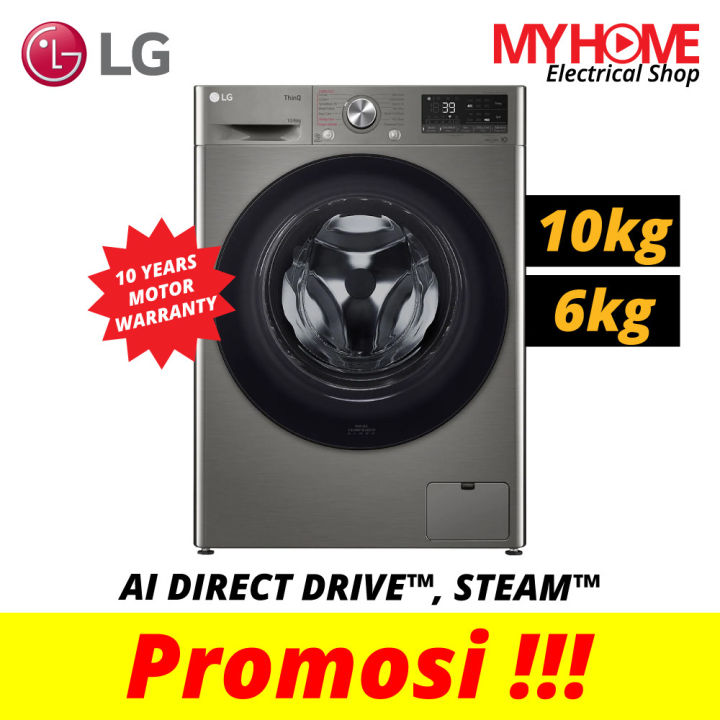 (DELIVERY FOR KL & SGR ONLY) LG FV1410H3P 10KG/6KG FRONT LOAD WASHER