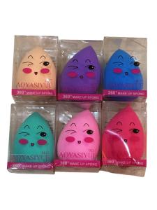 Spons Make Up With Case Bentuk Kaktus / Spons Bedak Sepon Rembuk / Dulce Luna Cross Section Storage Beauty Eggs / Beauty Blender / Sponge Makeup / SPONS TELUR PREMIUM / Profesional EkstrSponge Puff Bedak Cair Spons Cushion Foundation Wajah