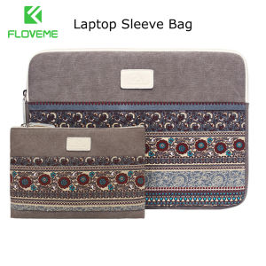 FLOVEME Laptop Sleeve Bag For Macbook Air 11 12 13 14 15 New Retina Ethnic Cover Notebook Canvas Wear-resistant Shockproof Laptop Case