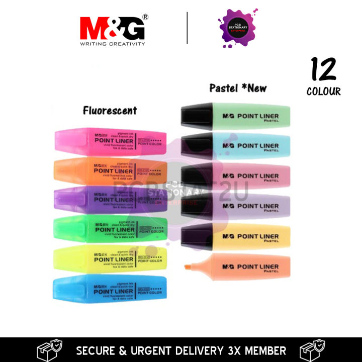 M&G Textliner Highlighter Pen Marker/Highlight Pen/Magic Color ...
