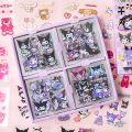 Isabella 100 pieces/box Cute San Liou Cartoon Handbook DIY Sticker Waterproof PVC Transparent Sticker Creative Children's Handbook Sticker Stationery Sticker Children's Birthday Giftry PVC Waterproof Transparent Sticker Birthday Gift. 