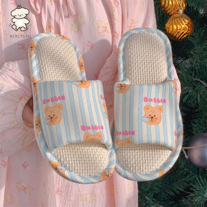 WY-XIXITIAO【PH】 Cartoon Christmas Elk Cotton Slippers ins Unique Simple High-End Panda Home Slippers for Women Comfortable Indoor Slippers All-Season Floor Shoes Indoor Plush Cotton Shoes