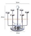Giá úp ly/cốc inox xoay 360 độ_Cực sang trọng. 