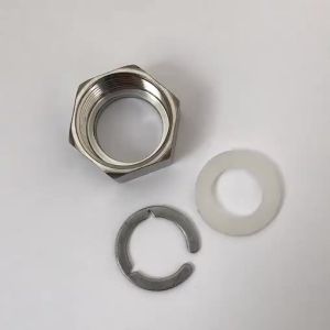 BSPP SUS304 G1" 4 Nuts+4 wahser+ 4 Circlips for Max Outer Diamer 25.3mm Stainless Steel Corrugated From iSentrol Technology